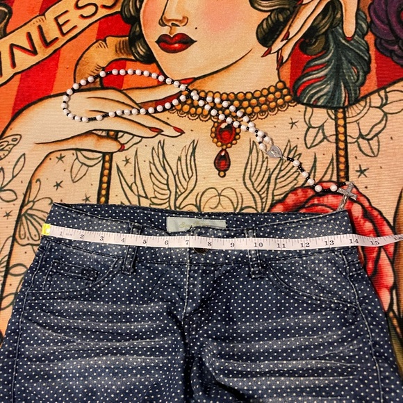 🫐ADORABLE POLKA-DOTED CUFFED DENIM SHORTS!🫐 - Picture 9 of 13